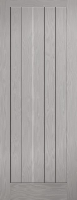 Grey Textured Vertical 5 Panel FD30 - Solid Core - Pre Finished - LPD